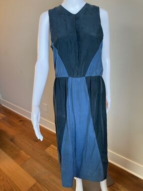 kate spade Two-Tone Navy and Steel Blue Midi Dress